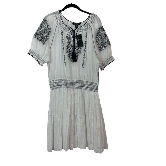 Lauren Ralph Lauren Women's Embroidered CottageCore Cotton Voile Dress Sz 12 - Picture 3 of 13